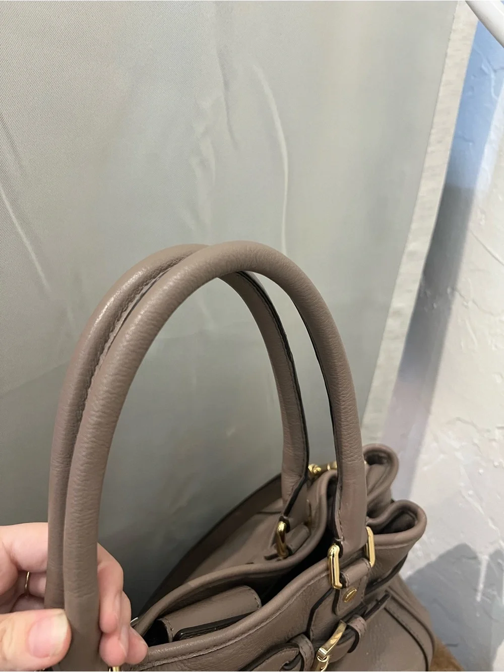 Michael Kors Hudson grey satchel bag